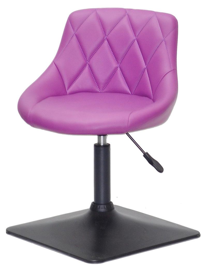 Стілець Foro 4BK Base пурпуровий 1010 шкірозамінників, на чорній квадратній опорі, з регулюванням висоти, фото 1
