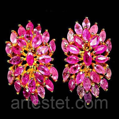 Сережки з рубінами, фото 1