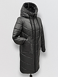 Зимове жіноче пальто з хутряною обробкою "Авеліно", графіт, фото 8