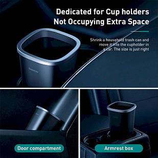 Автомобільний контейнер для сміття Baseus Car Trash Can Black