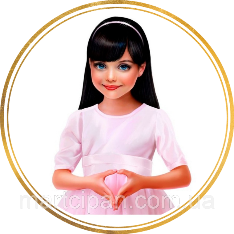 Дівчина в келиху Мартіні вафельна картинка, фото 1