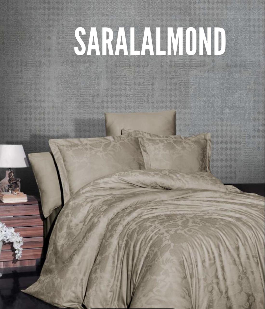 Комплект постільної білизни сатин жакард люкс євро Isssi Home Saralmond, фото 1