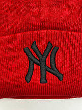 Шапка New York Yankees NY MLB Червона з Чорним Лого, фото 5
