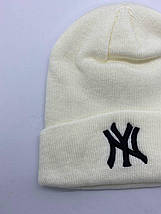 Шапка New York Yankees NY MLB Молочна з Чорним Лого, фото 6