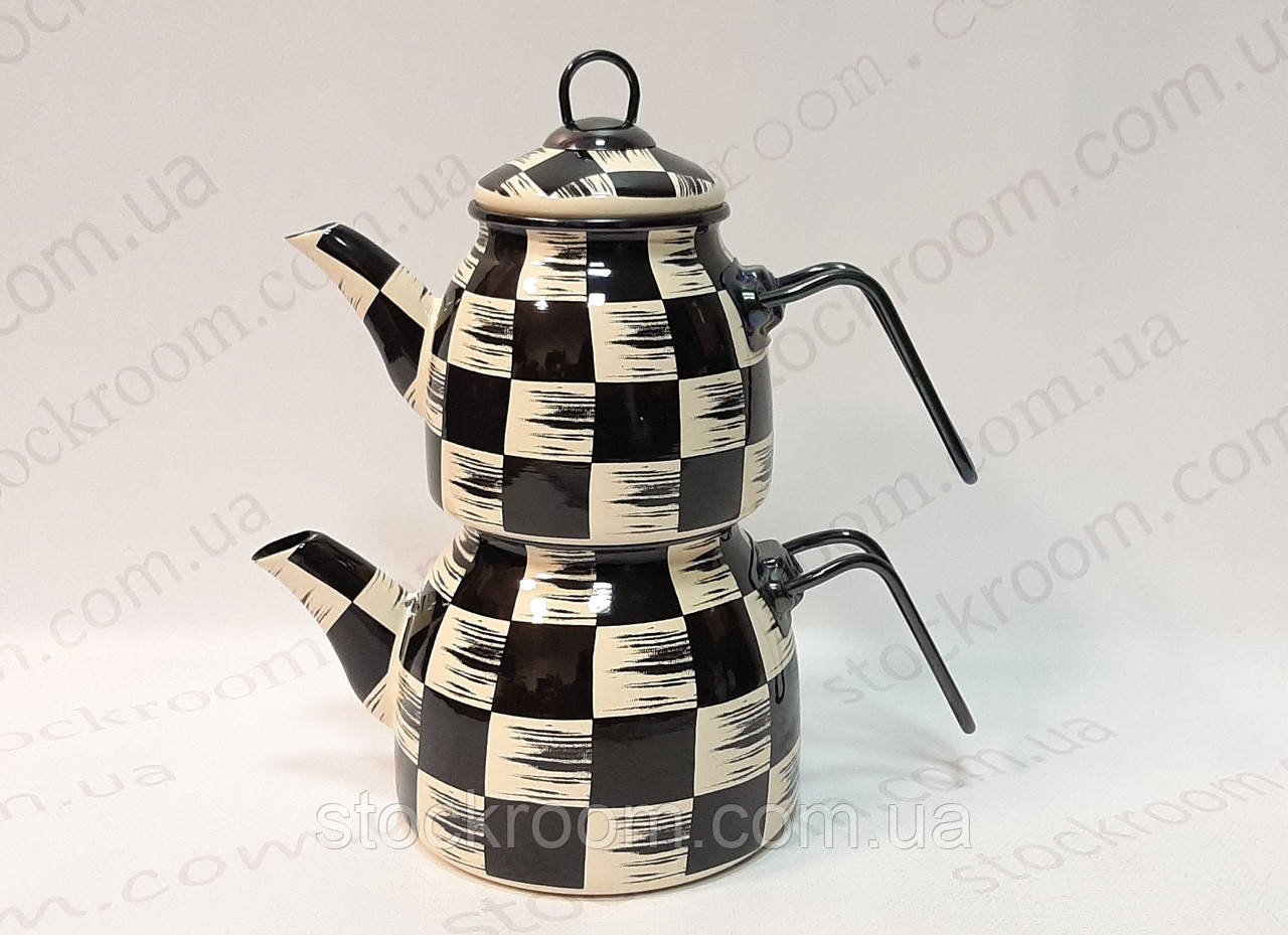 Чайник емальований подвійний OMS 10810 black