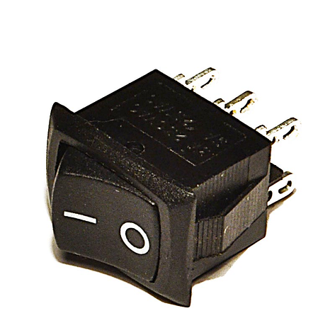 Перемикач MRS-202-3 ON-ON TCOM, 6pin, 3A, 220 V, чорний, фото 1