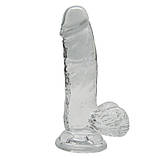 Прозорий фаллоїмітатор Alive Jelly Dildo Rider, фото 3