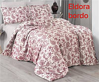 Комплект постельного белья сатин жаккард люкс евро Altinbasak Eldora bordo