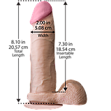 Фалоїмітатор Doc Johnson The Realistic Cock 8 inch White — ULTRASKYN, Vack-U-Lock, фото 4