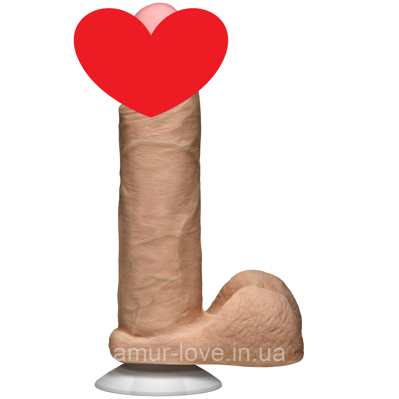 Фалоїмітатор Doc Johnson The Realistic Cock 8 inch White — ULTRASKYN, Vack-U-Lock