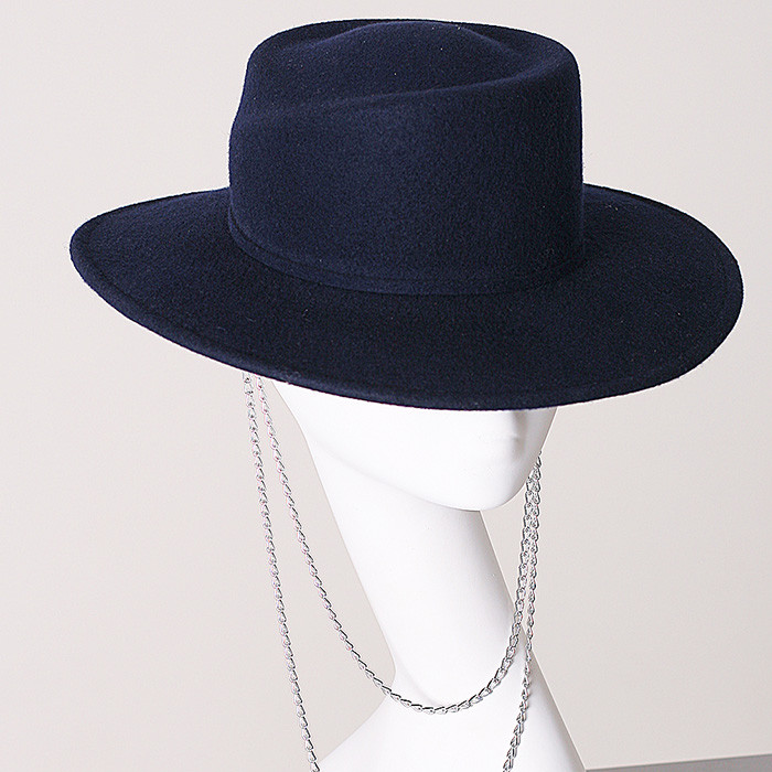 Жіночий фетровий капелюх чоловічого стилю поля 7 см колір під замовлення - фото 1 - id-p1506628508