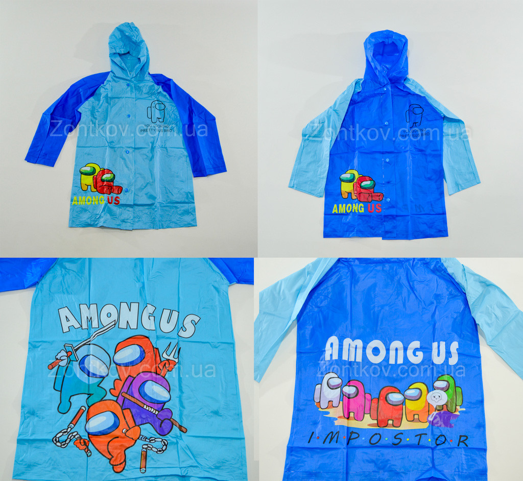 Детский дождевик "Among Us" для деток 3-5 лет от фирмы "Mario" - фото 1 - id-p1506852653