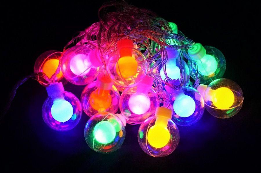 Гірлянда "нитка" 15 LED ретро, кольорова [nx0095], фото 1