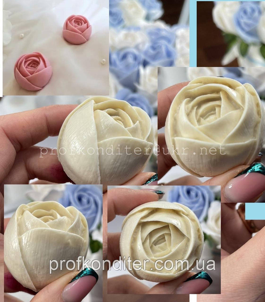 Силіконовий Молд "Троянда ЗД №4", фото 1