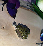 Срібний кулон з епідотом кристалом, фото 3