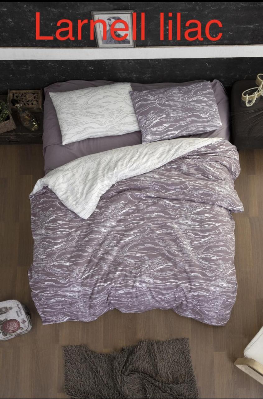 Комплект постільної білизни з фланелі байка євро розмір  First choice Larnell lilac, фото 1