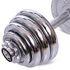 Гантелі розбірні стальні хромовані SP-Sport TA-80002-25 25 кг (2шт по 12,5кг), фото 5