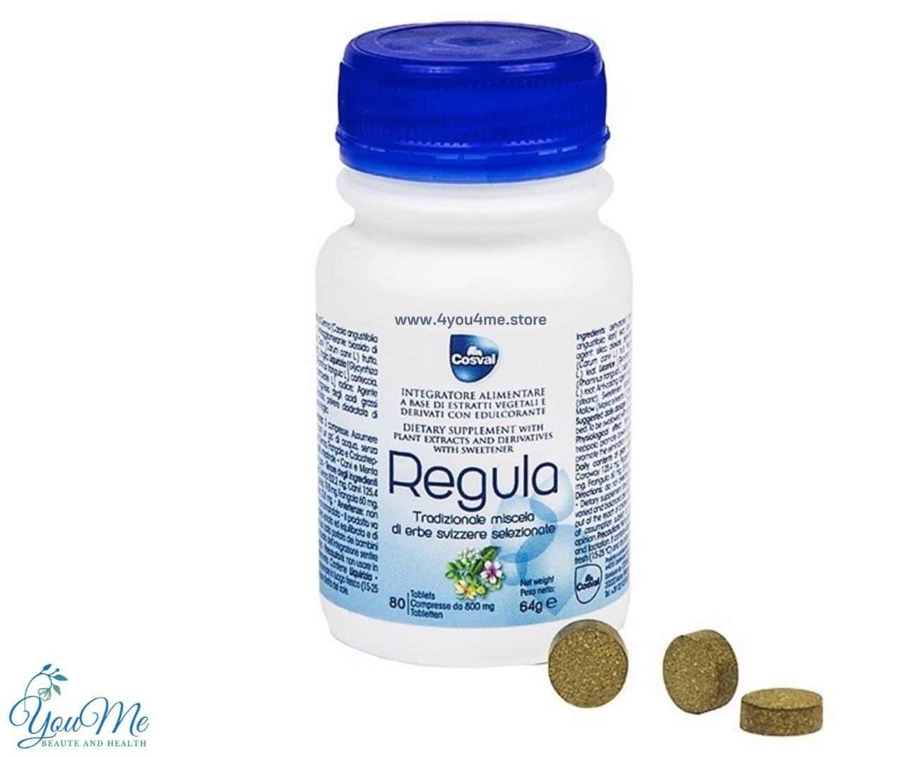 Regula «Регула» Cosval традиційна швейцарська трав'яна суміш, що нормалізує роботу шлунково-кишкового тракту 80 таб.