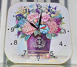 Настінний годинник / годинник на стіну кварцовий зі стрілками з квітами 258