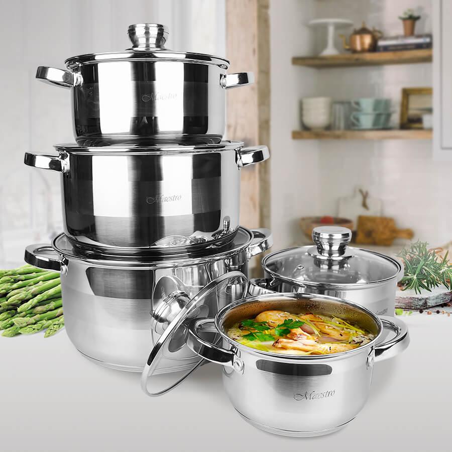 Набір посуду MAESTRO срібло 10 пр 2220-10м, фото 1