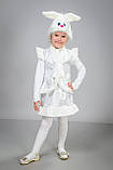 Дитячий карнавальний костюм "Зайка" білий заєць, фото 4
