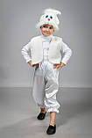 Дитячий карнавальний костюм "Зайка" білий заєць, фото 7