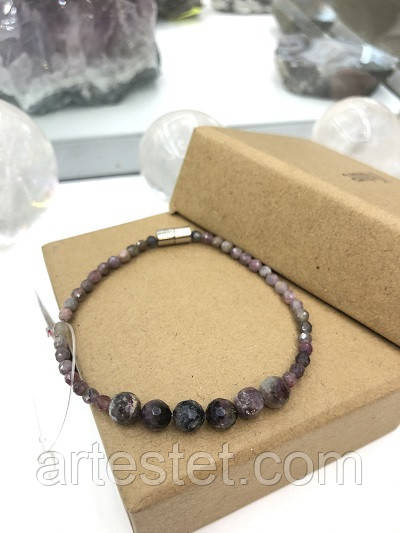 Турмаліновий браслет із натуральними каменями, фото 1