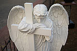 Меморіальна скульптура. Статуя Ангел на могилу 175 см з литого каменю, фото 4