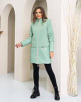 Пальто осінь / весна Кашемір + плащевка арт. 137/1 Бірюза