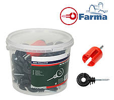 Ізолятори електро-огорожі КІЛЬЦЕВІ, відро 90шт з викруткою