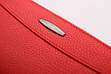 Яскраво червоний шкіряний гаманець на змійці, фото 7