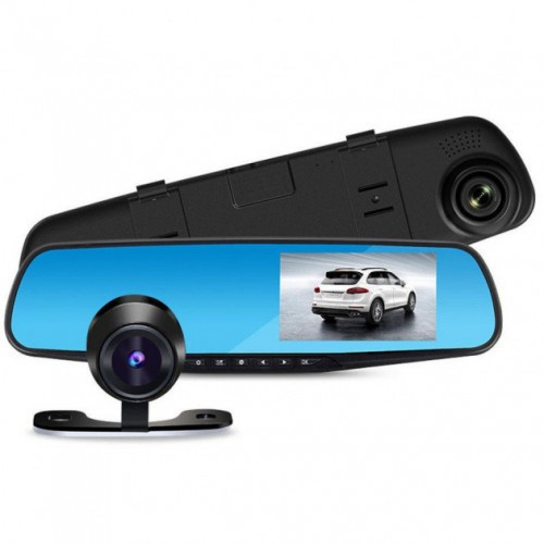 Автомобільний відеореєстратор дзеркало DVR 1433 Full HD із камерою заднього виду