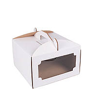 Коробка для торта з вікном 250х250х150, гофракартон