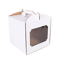 Коробка для торта з вікном 250х250х250, гофракартон