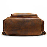 Рюкзак вінтажний для ноутбука Vintage 14712 шкіряний Коричневий, фото 2