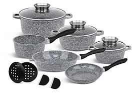 Набір посуду з гранітним покриттям Edenberg EB-8149 кухонний посуд 13 предметів каструлі сковорідки сотейник
