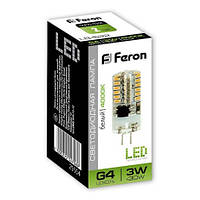 Светодиодная лампа LED Feron LB-522 220V G4 3W 4000К (Нейтральный)