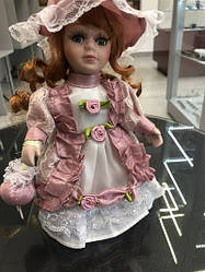 Кукла декоративна, кераміка, тканина