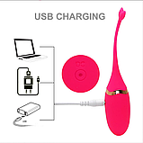 Віброяйце рибка з пультом, мінівібратор з USB, інтимні іграшки для жінок, фото 5