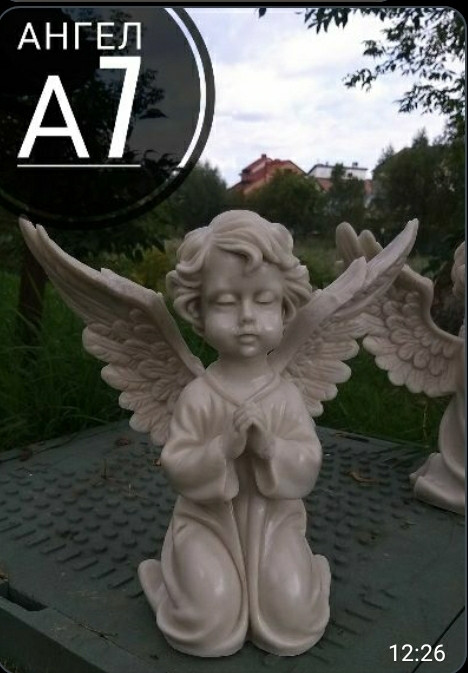 Скульптура ангела з литтявого мармуру No7