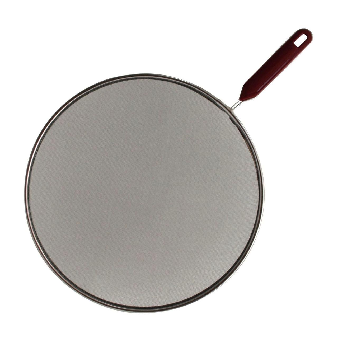 Екран кришка від бризок з ручкою d-24 см Vitol на сковороду багатофункціональна