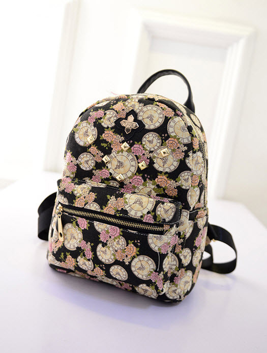 Рюкзаки з квітами та годинником!