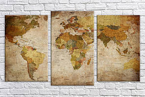Модульна картина Карта Світу