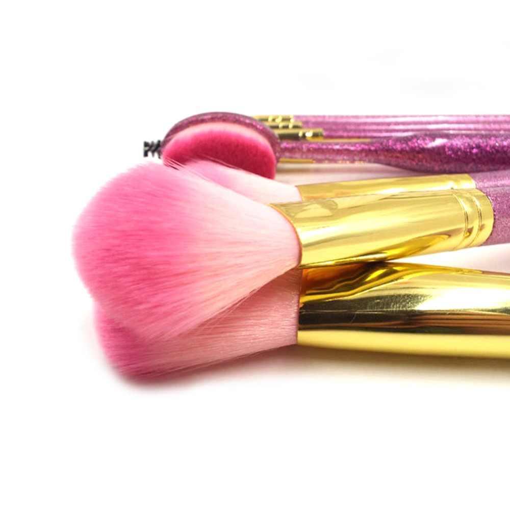 Набор кистей для макияжа в тубе, 9 шт, розово-перламутровые. Качественные кисти для макияжа. - фото 5 - id-p1381144644