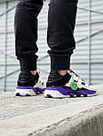 Чоловічі кросівки Adidas Niteball шкіряні весна-осінь-літо демісезонні білі з фіолетовим. Живе фото. топ, фото 10