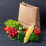 Крафт пакет з плоским дном 320*180*380 мм Паперові пакети для їжа на винос, фото 7