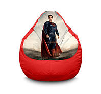 Кресло мешок PufOn, "Superman. Costume" красный Оксфорд ХХL