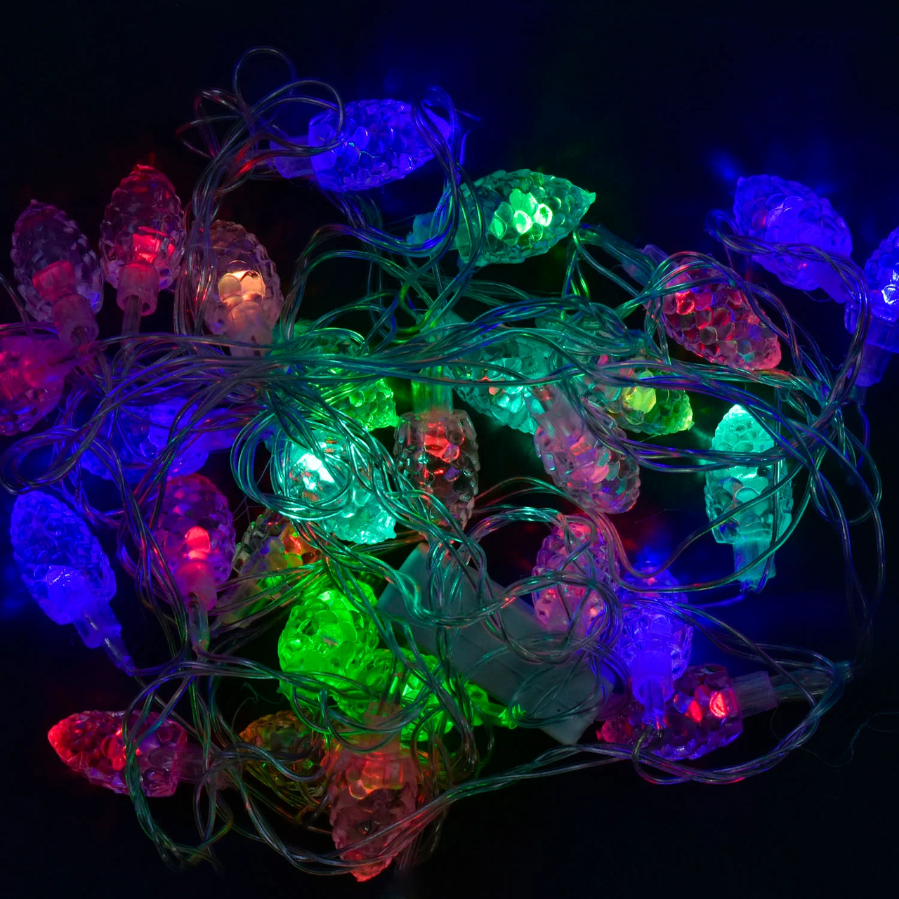 Світлодіодна гірлянда "Шишка" (довжина 4,5 метрів, 28 ламп., кольорова) С 23457, фото 1