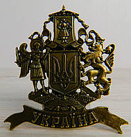 Сувенир металлический на подставке Герб Украины 7,5*8,5см
