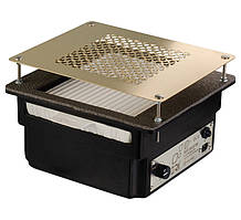 Врізна манікюрна витяжка з HEPA фільтром Teri Turbo, колір чорний (сітка золота)